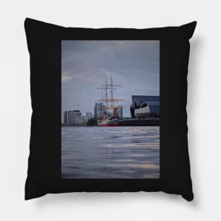 Tall Ship Glasgow River Clyde Pillow