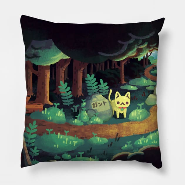 KB - The Wooded Path Pillow by knitetgantt