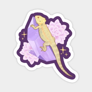 Bearded Dragon and Amethyst Magnet