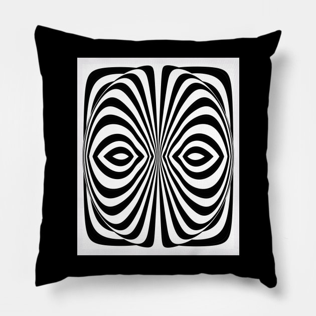 Black eye stripe Pillow by Abalon