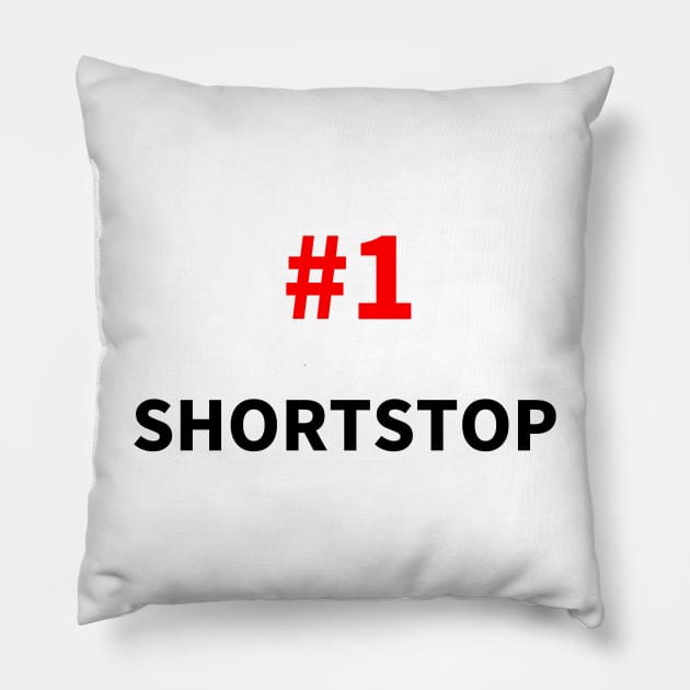 number one shortstop Pillow by NumberOneEverything