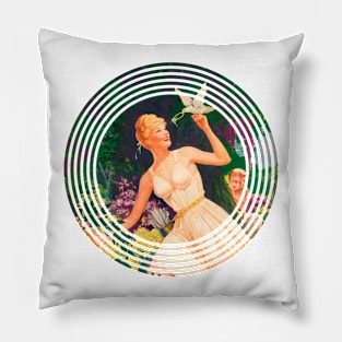 Enchanted Forest Retro Girl Fairy Godmother Pillow