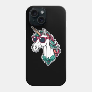 Unicorn Christmas Drawing Phone Case