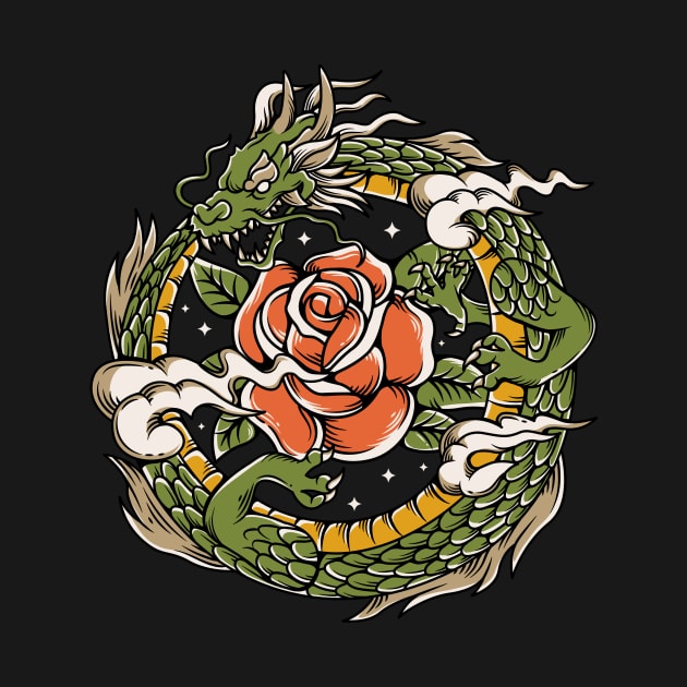 dragon defend rose by TADYSHOP