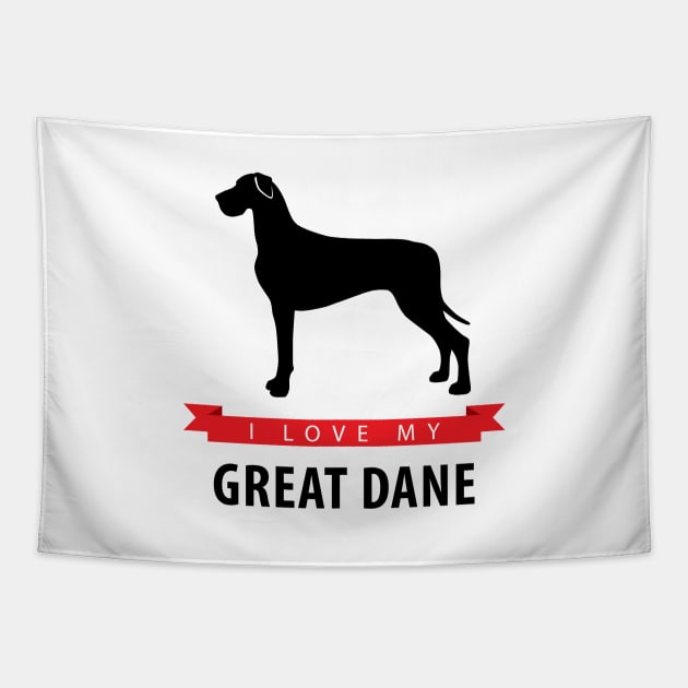 I Love My Great Dane Tapestry by millersye