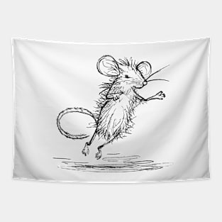 Cute jumping mouse Tapestry