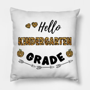 Hello Kindergarten Leopard Back To School Pillow