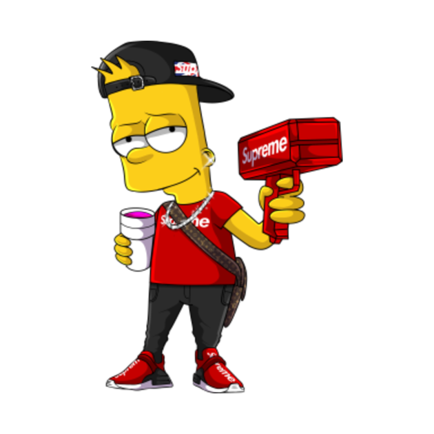 Supreme bart - Bart Simpson - T-Shirt | TeePublic