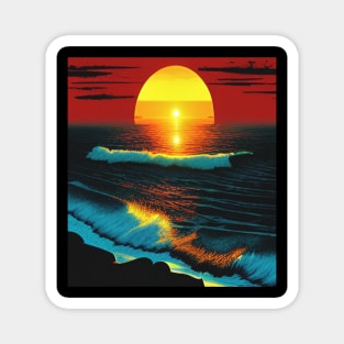 ocean sunset Magnet