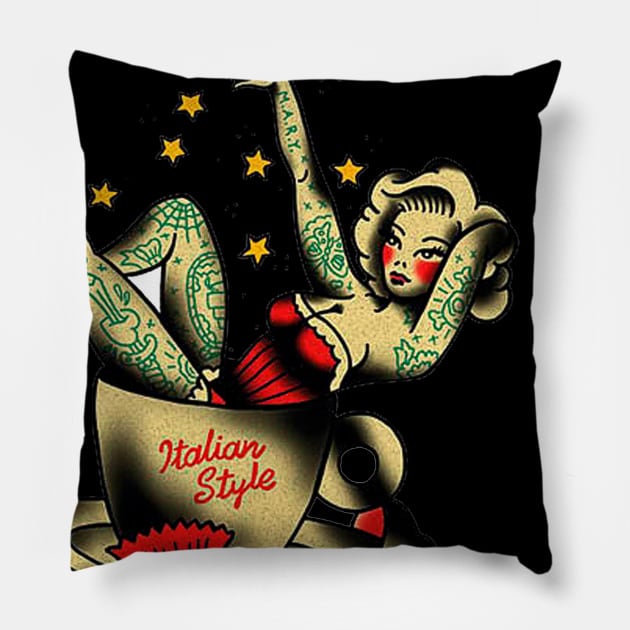 Italian Style Pillow by MarameoTattoo Store