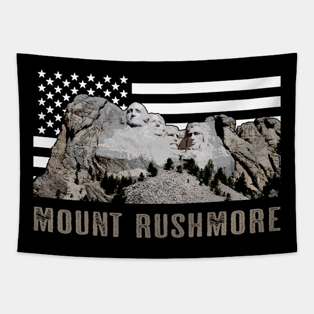 Mount Rushmore Tapestry by Jared S Davies