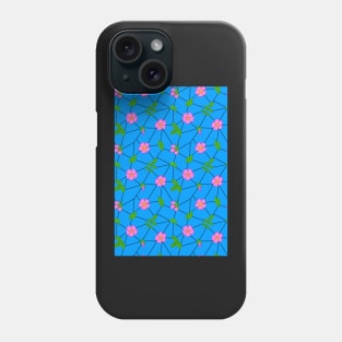 geometric floral quilt Phone Case