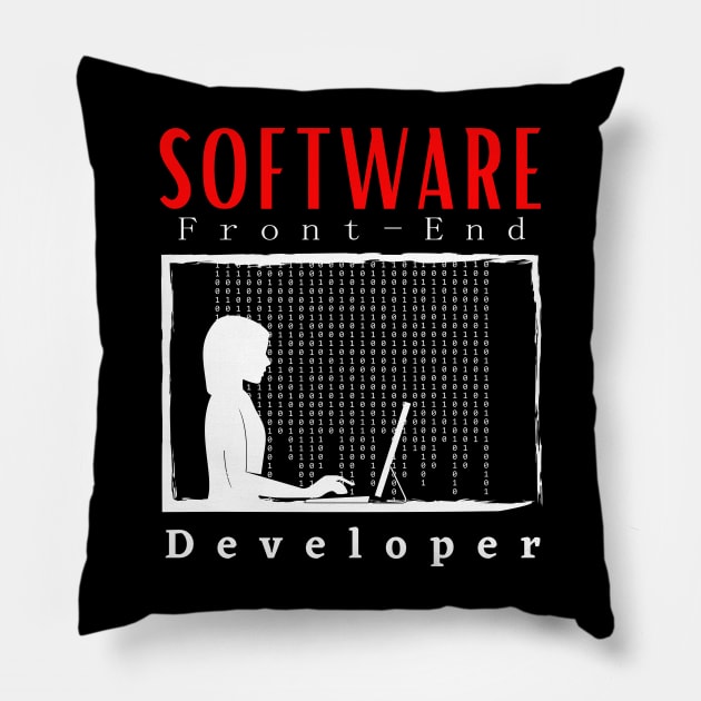 Software Front-End Developer motivational design Pillow by Digital Mag Store