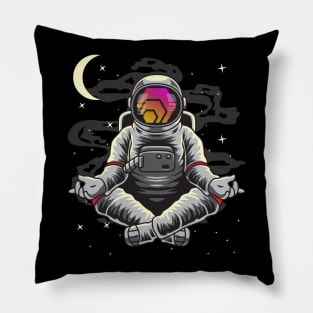 Astronaut Yoga HEX Coin To The Moon Crypto Token Cryptocurrency Wallet Birthday Gift For Men Women Kids Pillow