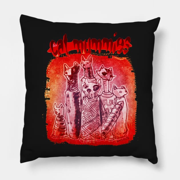 cat mummies Pillow by anticute