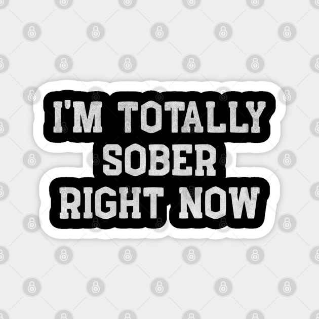 I’m Totally Sober Right Now – Funny White Lie Party Magnet by Stylecombinator