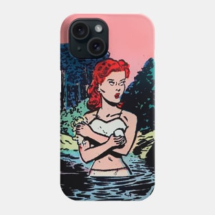 redhead girl taking a shower Phone Case