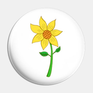 Yellow flower Pin