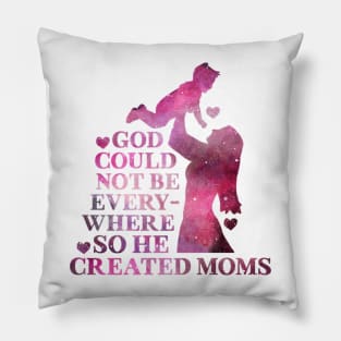 Best For Mommy God Created Moms Mothers Pillow