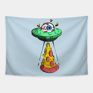 Space Rocket Pizza Tapestry