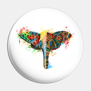 Butterfly elephant Pin