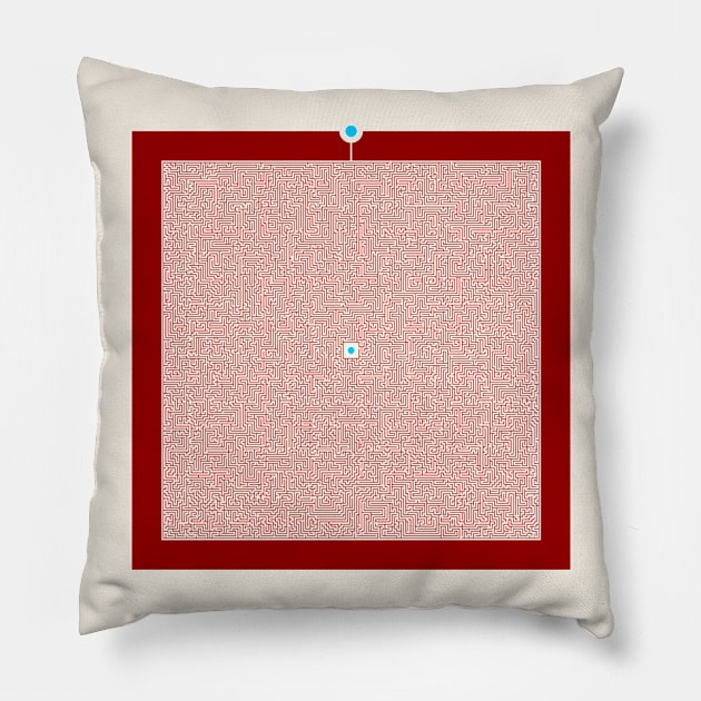 Labyrinth Pillow by tuditees