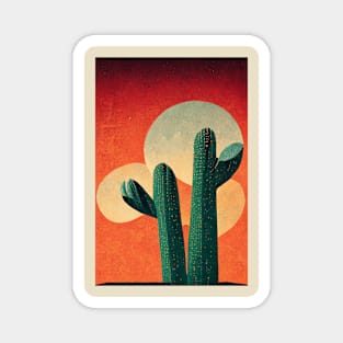 Cactus Retro Magnet