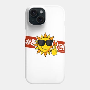 Middle Finger Funny Emoji Sun Phone Case