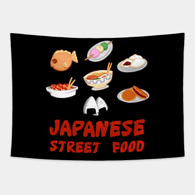 Japanese Street Food Tapestry by Techagau