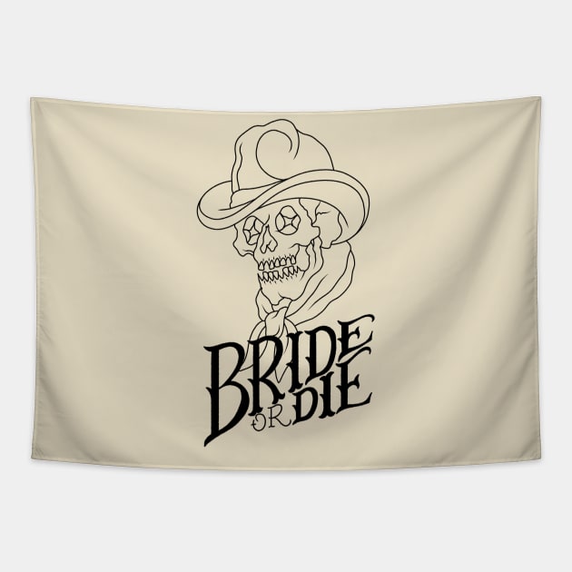 Bride or Die Tapestry by Wolfden Collective