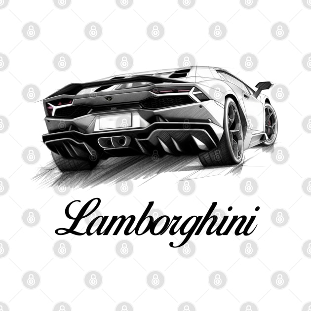 Lamborghini Sketch by theprintculturecollective