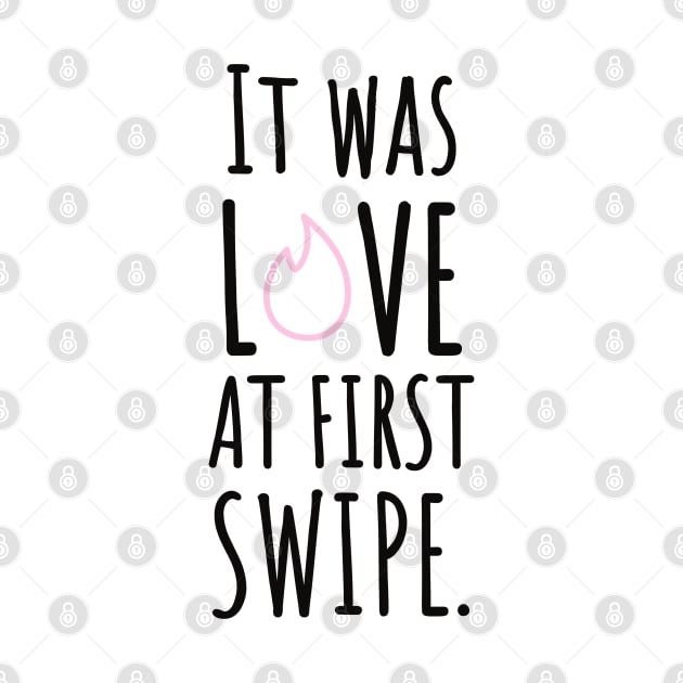 It was love at first swipe wedding invitations funny by Tropical Blood