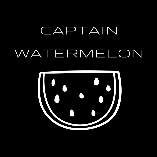 Captain Watermelon Typography White Design by Stylomart