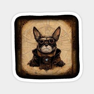 French Bulldog Surreal Steampunk Artwork, Dog Lover Magnet