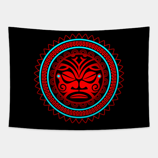 POLYNESIAN MASK 4B Tapestry by GardenOfNightmares