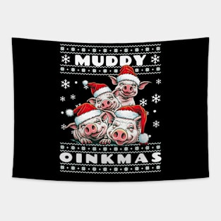 Muddy Oinkmas Tapestry