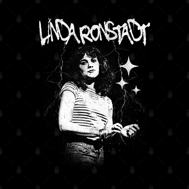Linda Ronstadt // 1970s Retro Style Fan Design by Mandegraph