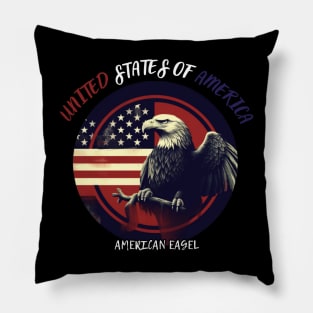 American eagle, 4th of july, usa flag Pillow