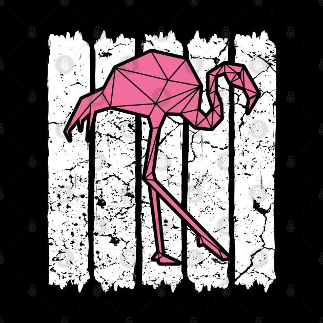 Pink Geometric Flamingo by Mila46