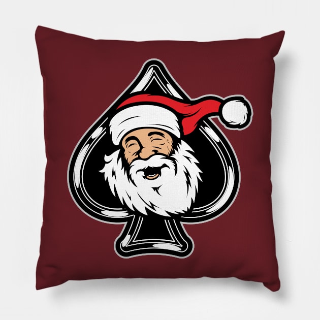 Happy Santa Clause Ace Pillow by Gientescape