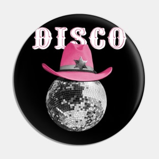 Pink Cowgirl Disco Pin