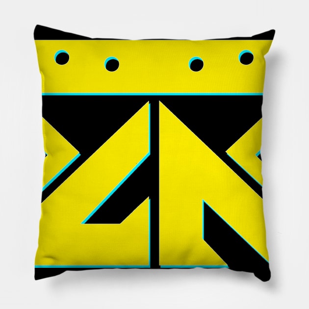 PLAY - Cyberpunk Logotype Style Pillow by TegarBD