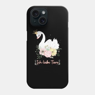 Schwan Liebe Tiere Prinzessin Blumen Süß Phone Case