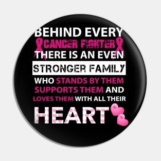 behind every breast cancer fighter is stronger family Pin