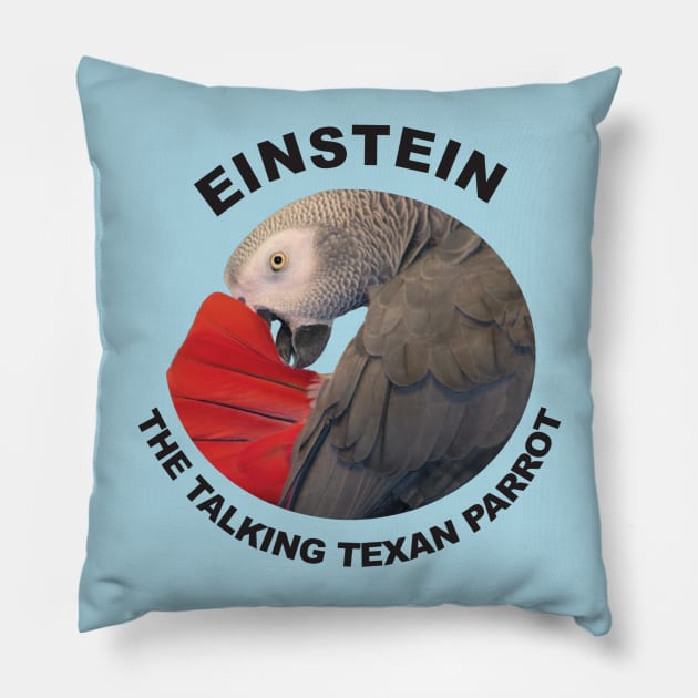 Logo of Einstein the Talking Texan Parrot Pillow by Einstein Parrot