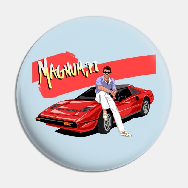 Magnum Ferrari Pin by MostlyMagnum