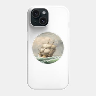 Brig Off the Maine Coast Phone Case