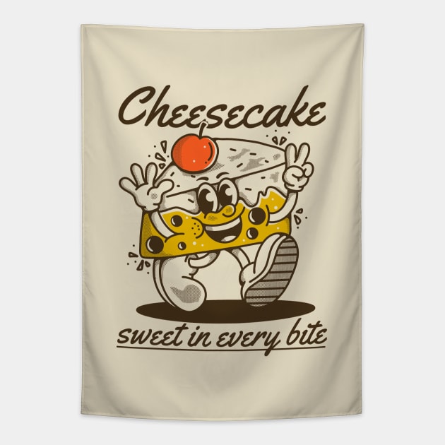 Cheesecake, sweet in every bite Tapestry by adipra std