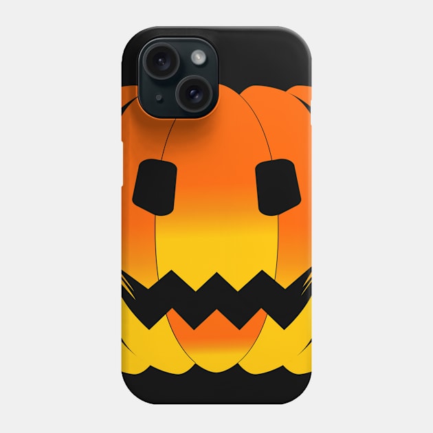 Orange pumpkin halloween face Phone Case by Salma Ismail