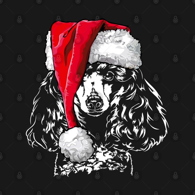 Funny Poodle Santa Christmas dog mom by wilsigns